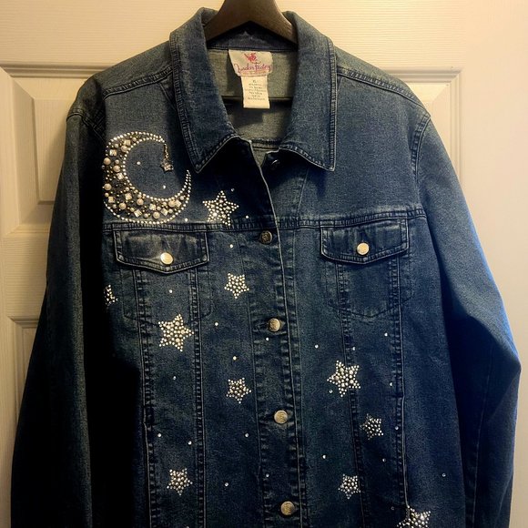 Quacker Factory Jackets & Blazers - RARE!! Quacker factory moon and stars denim jacket